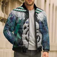 Aotearoa Korowai Motif Bomber Puffer Jacket Hei Manaia Poutama Maori Pattern LT14 - Polynesian Pride