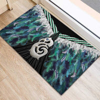 Aotearoa Korowai Motif Rubber Doormat Hei Manaia Poutama Maori Pattern LT14 - Polynesian Pride