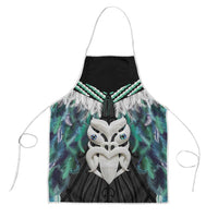 Aotearoa Korowai Motif Apron Maori Wheku Poutama LT14 Turquoise - Polynesian Pride