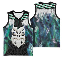 Aotearoa Korowai Motif Basketball Jersey Maori Wheku Poutama LT14 - Polynesian Pride