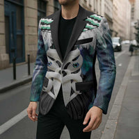 Aotearoa Korowai Motif Blazer Maori Wheku Poutama LT14 - Polynesian Pride