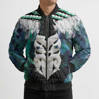 Aotearoa Korowai Motif Bomber Puffer Jacket Maori Wheku Poutama LT14 - Polynesian Pride