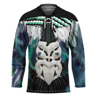 Aotearoa Korowai Motif Hockey Jersey Maori Wheku Poutama LT14 Unisex Turquoise - Polynesian Pride