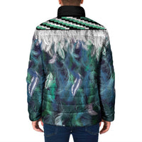 Aotearoa Korowai Motif Padded Jacket Maori Wheku Poutama LT14 - Polynesian Pride
