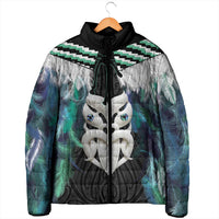 Aotearoa Korowai Motif Padded Jacket Maori Wheku Poutama LT14 - Polynesian Pride