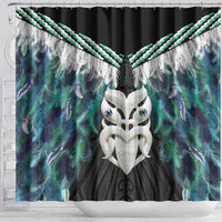 Aotearoa Korowai Motif Shower Curtain Maori Wheku Poutama LT14 - Polynesian Pride