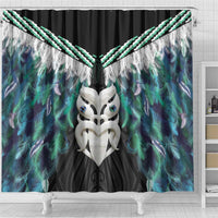 Aotearoa Korowai Motif Shower Curtain Maori Wheku Poutama LT14 - Polynesian Pride