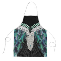Aotearoa Korowai Motif Apron Maori Tane Poutama LT14 Turquoise - Polynesian Pride