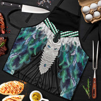 Aotearoa Korowai Motif Apron Maori Tane Poutama LT14 Turquoise - Polynesian Pride