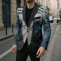 Aotearoa Korowai Motif Blazer Maori Tane Poutama LT14 - Polynesian Pride
