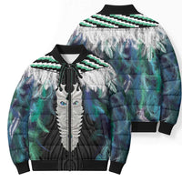 Aotearoa Korowai Motif Bomber Puffer Jacket Maori Tane Poutama LT14 - Polynesian Pride