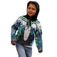 Aotearoa Korowai Motif Kid Hoodie Maori Tane Poutama LT14 - Polynesian Pride