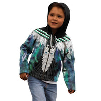 Aotearoa Korowai Motif Kid Hoodie Maori Tane Poutama LT14 - Polynesian Pride