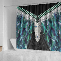 Aotearoa Korowai Motif Shower Curtain Maori Tane Poutama LT14 - Polynesian Pride