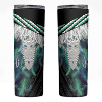 Aotearoa Korowai Motif Skinny Tumbler Maori Tane Poutama