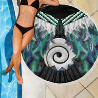 Aotearoa Korowai Motif Beach Blanket Maori Koru Poutama LT14 - Polynesian Pride