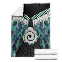 Aotearoa Korowai Motif Blanket Maori Koru Poutama LT14 - Polynesian Pride