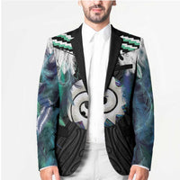 Aotearoa Korowai Motif Blazer Maori Koru Poutama - Polynesian Pride