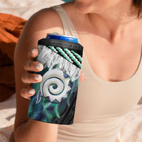 Aotearoa Korowai Motif 4 in 1 Can Cooler Tumbler Maori Koru Poutama LT14 - Polynesian Pride