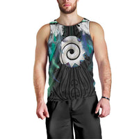 Aotearoa Korowai Motif Men Tank Top Maori Koru Poutama LT14 - Polynesian Pride