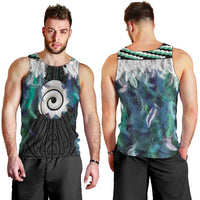 Aotearoa Korowai Motif Men Tank Top Maori Koru Poutama LT14 - Polynesian Pride