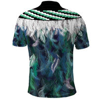 Aotearoa Korowai Motif Polo Shirt Maori Koru Poutama