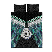 Aotearoa Korowai Motif Quilt Bed Set Maori Koru Poutama LT14 - Polynesian Pride