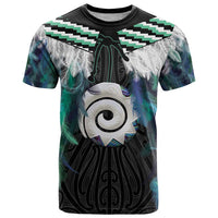 Aotearoa Korowai Motif T Shirt Maori Koru Poutama