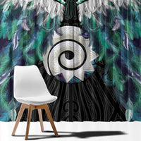 Aotearoa Korowai Motif Window Curtain Maori Koru Poutama