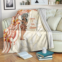 Heiva i Tahiti Blanket Ori Tahitian Dance Tiare Maori LT14 Beige - Polynesian Pride