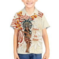Heiva i Tahiti Family Matching Puletasi and Hawaiian Shirt Ori Tahitian Dance Tiare Maori