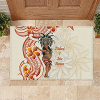 Heiva i Tahiti Rubber Doormat Ori Tahitian Dance Tiare Maori LT14 Beige - Polynesian Pride