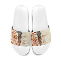 Heiva i Tahiti Slide Sandals Ori Tahitian Dance Tiare Maori LT14 Beige - Polynesian Pride