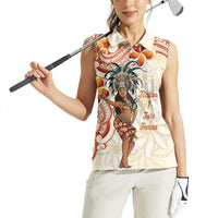 Heiva i Tahiti Women Sleeveless Polo Shirt Ori Tahitian Dance Tiare Maori