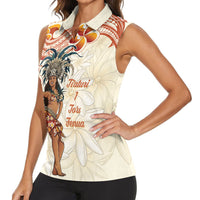 Heiva i Tahiti Women Sleeveless Polo Shirt Ori Tahitian Dance Tiare Maori