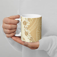 Heiva i Tahiti Ceramic Mug Tahitian Tiare Maori Cowrie Lei Brown LT14 - Polynesian Pride