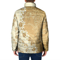 Heiva i Tahiti Padded Jacket Tahitian Tiare Maori Cowrie Lei Brown LT14 - Polynesian Pride