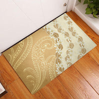 Heiva i Tahiti Rubber Doormat Tahitian Tiare Maori Cowrie Lei Brown LT14 - Polynesian Pride