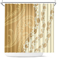 Heiva i Tahiti Shower Curtain Tahitian Tiare Maori Cowrie Lei Brown LT14 Brown - Polynesian Pride