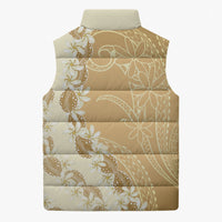 Heiva i Tahiti Sleeveless Puffer Jacket Tahitian Tiare Maori Cowrie Lei Brown LT14 - Polynesian Pride