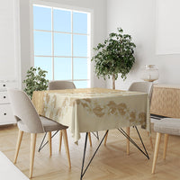Heiva i Tahiti Tablecloth Tahitian Tiare Maori Cowrie Lei Brown