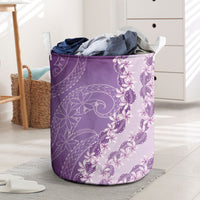 Heiva i Tahiti Laundry Basket Tahitian Tiare Maori Cowrie Lei Purple LT14 Purple - Polynesian Pride