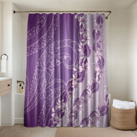 Heiva i Tahiti Bathroom Set Tahitian Tiare Maori Cowrie Lei Purple LT14 Shower Curtain Only Purple - Polynesian Pride