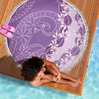 Heiva i Tahiti Beach Blanket Tahitian Tiare Maori Cowrie Lei Purple LT14 - Polynesian Pride
