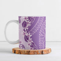 Heiva i Tahiti Ceramic Mug Tahitian Tiare Maori Cowrie Lei Purple LT14 Purple - Polynesian Pride
