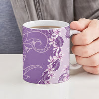 Heiva i Tahiti Ceramic Mug Tahitian Tiare Maori Cowrie Lei Purple LT14 - Polynesian Pride
