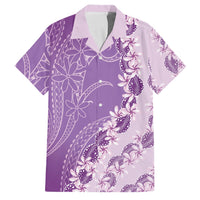 Heiva i Tahiti Family Matching Puletasi and Hawaiian Shirt Tahitian Tiare Maori Cowrie Lei Purple