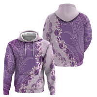 Heiva i Tahiti Hoodie Tahitian Tiare Maori Cowrie Lei Purple