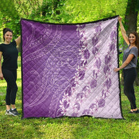 Heiva i Tahiti Quilt Tahitian Tiare Maori Cowrie Lei Purple LT14 - Polynesian Pride