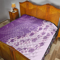 Heiva i Tahiti Quilt Tahitian Tiare Maori Cowrie Lei Purple LT14 - Polynesian Pride